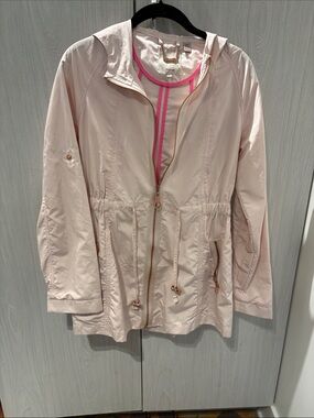 Ted Baker Light Pink Hooded Anorak Jacket with Pink Trim